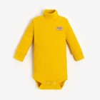 Боди-водолазка детская MINAKU, цвет жёлтый, рост 62-68 см - фото 294470813