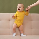 Боди-водолазка детская MINAKU, цвет жёлтый, рост 62-68 см - Фото 4