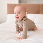 Боди-водолазка детская MINAKU, серо-бежевое, рост 74-80 см - фото 23279983