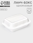 Ланч - бокс для бенто-торта и бургера, 19×15×7 см, полистирол, белый - Фото 1