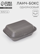 Ланч - бокс для бенто-торта и бургера, 19×15×7 см, полистирол, чёрный - Фото 1