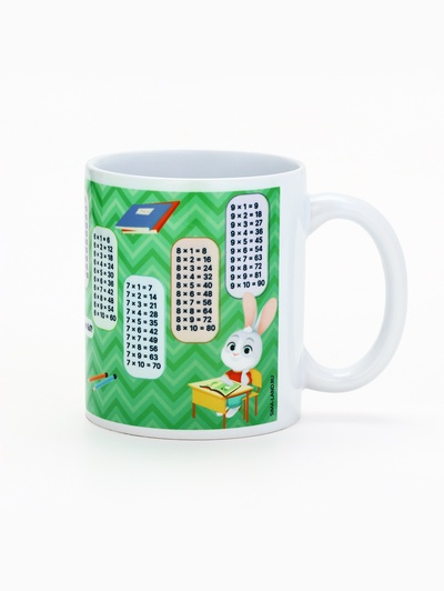 Кружка чайная керамическая «Таблица умножения», 320 мл