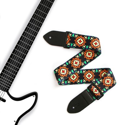 Ремень для гитары Music Life, 60-117×5 см, орнамент