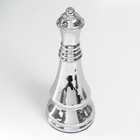 Сувенир керамика "Шахматная фигура. Ферзь" серебро 25х9,5х9,5 см - фото 6758164