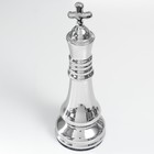 Сувенир керамика "Шахматная фигура. Король" серебро 25х8,2х8,2 см - фото 6758170