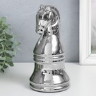 Сувенир керамика "Шахматная фигура. Конь" серебро 20,5х10х10 см - Фото 1