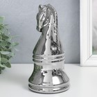 Сувенир керамика "Шахматная фигура. Конь" серебро 20,5х10х10 см - Фото 2