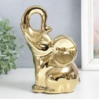 Сувенир керамика "Слон" золото 20х12х9 см - Фото 1