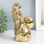 Сувенир керамика "Слон" золото 20х12х9 см - Фото 2