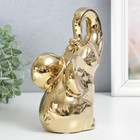 Сувенир керамика "Слон" золото 20х12х9 см - Фото 3