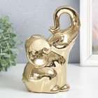 Сувенир керамика "Слон" золото 20х12х9 см - Фото 4