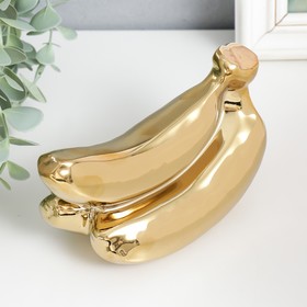 Сувенир керамика 'Связка бананов' золото 9х17х7,5 см