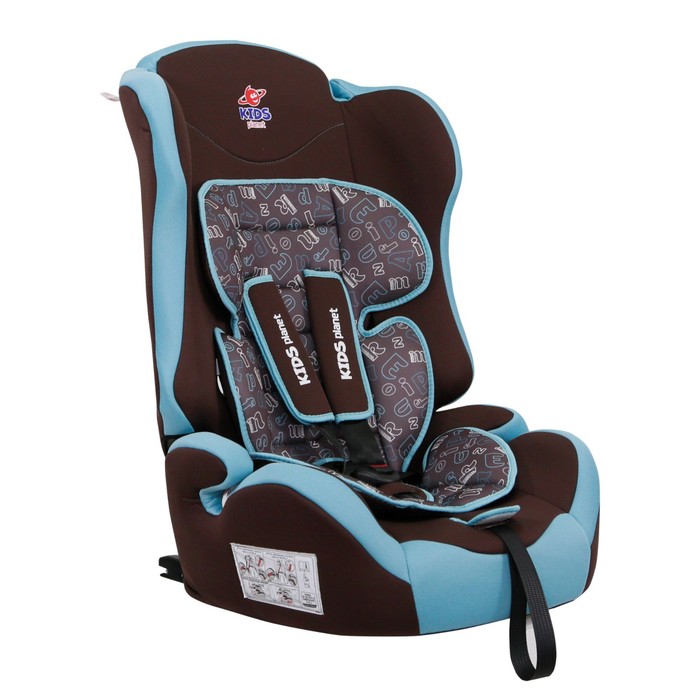 Автокресло Kids Planet Sputnik Isofix, группа I/II/III, буквы,шоколад - Фото 1