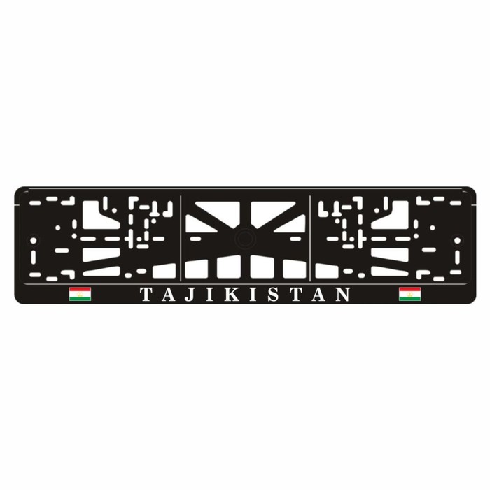 Рамка для автомобильного номера "TAJIKISTAN с флагами" - Фото 1