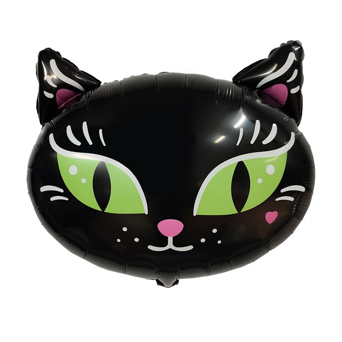 Шар воздушный фольгированный фигура 24 «Чёрная кошечка», инд.упаковка