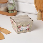 Набор полотенец «Этель» Flowers, 35×60 см - 3 шт., 100% хлопок 9364904