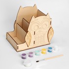 Роспись по дереву «Сова», органайзер для хранения канцелярии - фото 21920973