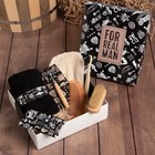 Набор подарочный «Этель» For real man, полотенце, щётка, расчёска - Фото 1