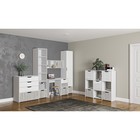 Шкаф пенал открытый «Мико», с полками, 440×420×2050 мм, цвет бриллиант/бетон - Фото 4