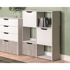 Стеллаж Мико 2 секции 860х320х1150 белый/бриллиант/Бетон - Фото 1