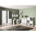 Стеллаж Мико 2 секции 860х320х1150 белый/бриллиант/Бетон - Фото 3