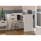 Стол угловой «Клик Мебель. Мико», левый, 1100×960×750 мм, цвет белый/бриллиант/бетон - Фото 1