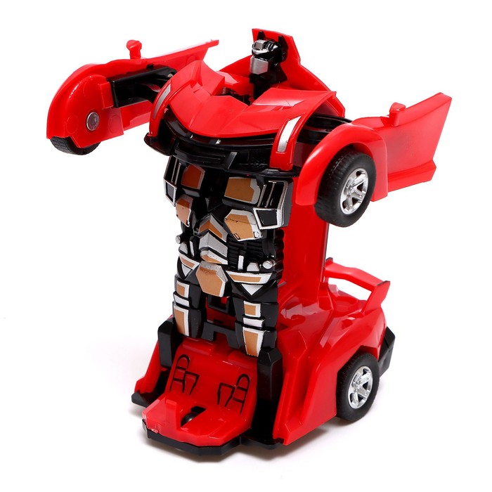 Робот инерционный «Спорткар», трансформируется при столкновении, цвета МИКС - фото 1882563653