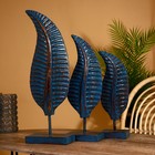 Интерьерный декор «Листья», набор 3 шт., 50, 40, 35 см, дерево албезия - Фото 3