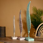 Интерьерный декор «Листья», набор 3 шт., 50 см, 40 см, 32 см, дерево албезия  (артикул 7720902)  большой выбор товаров оптом и в розницу по низким ценам с доставкой