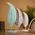 Интерьерный декор «Листья», набор 3 шт., 50 см, 40 см, 32 см, дерево албезия  (артикул 7720902)  большой выбор товаров оптом и в розницу по низким ценам с доставкой