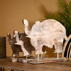 Сувенирный набор "Слоны" албезия (набор 3 шт) 40,25 и 20 см - фото 6758862