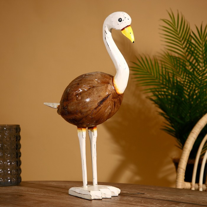 Сувенир "Птичка" албезия, кокос 35х15х50 см - Фото 1