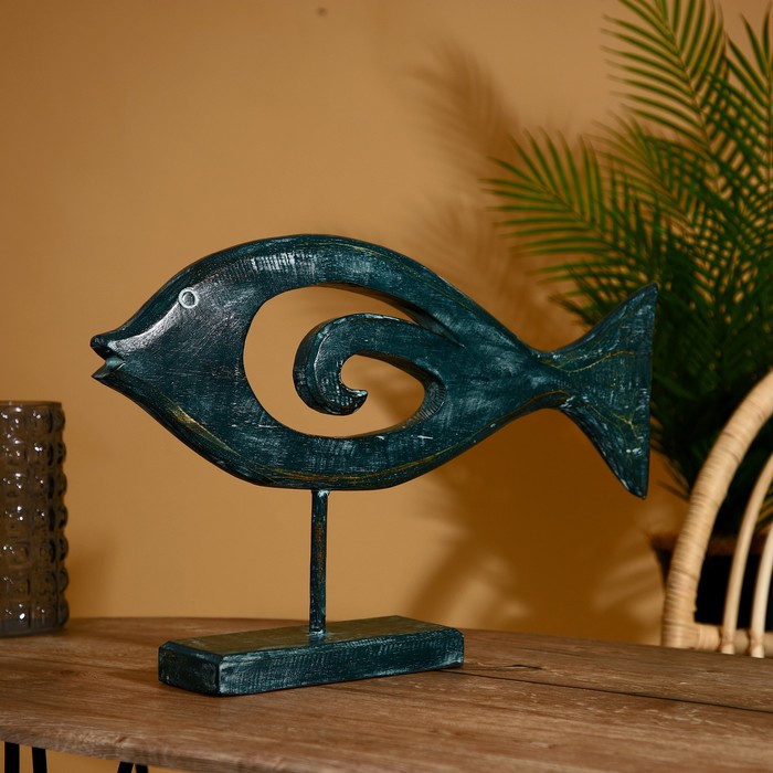 Сувенир «Рыба», 51×10×35 см, дерево албезия