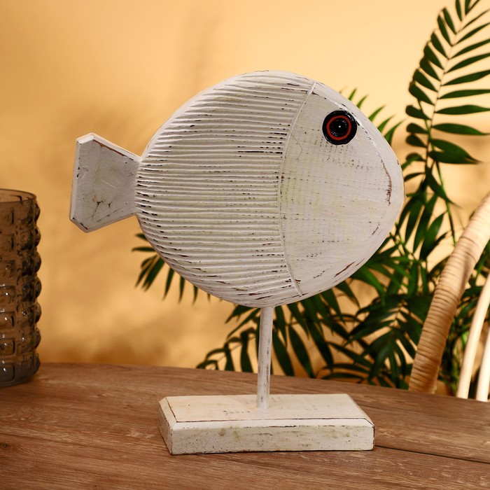 Сувенир «Рыба», 30×9×35 см, дерево албезия