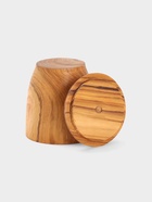 Кружка с крышкой, 11×8.5×10.5 см, тиковое дерево - Фото 5