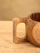 Кружка, 12×8.5×8 см, тиковое дерево - Фото 4