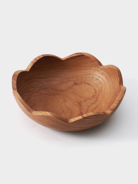 Тарелка, 17×17×5 см, тиковое дерево