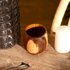 Стакан, 8×8×8 см, тиковое дерево - Фото 1