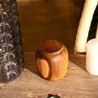 Стакан, 8×8×8 см, тиковое дерево - Фото 3