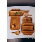 Блюдо, 25×20×2 см, тиковое дерево 7722028 - фото 16484449