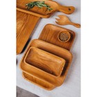 Блюдо, 25×20×2 см, тиковое дерево - Фото 6