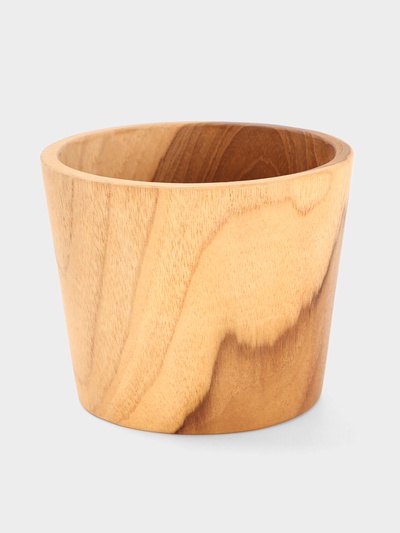 Стакан, 15×15×12 см, тиковое дерево