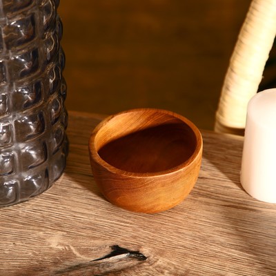 Миска, 10×10×5 см, тиковое дерево
