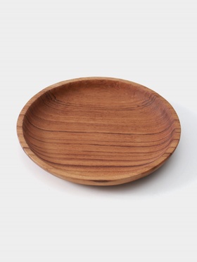 Тарелка, 12×12×1.5 см, тиковое дерево