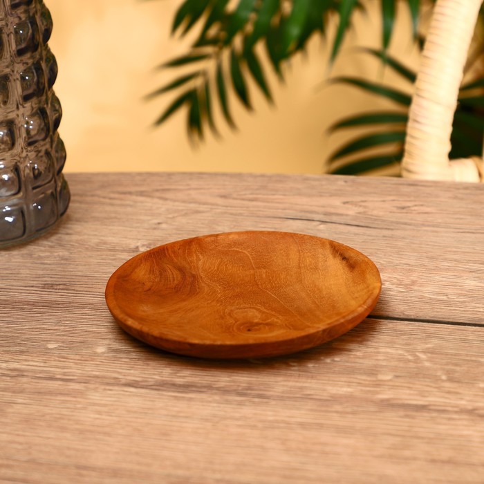 Тарелка, 16×16×2 см, тиковое дерево - Фото 1