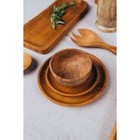 Тарелка, 16×16×2 см, тиковое дерево - Фото 7