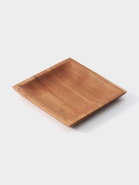 Тарелка квадратная, 15×15×2 см, тиковое дерево