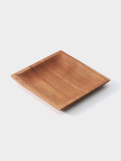 Тарелка квадратная, 15×15×2 см, тиковое дерево