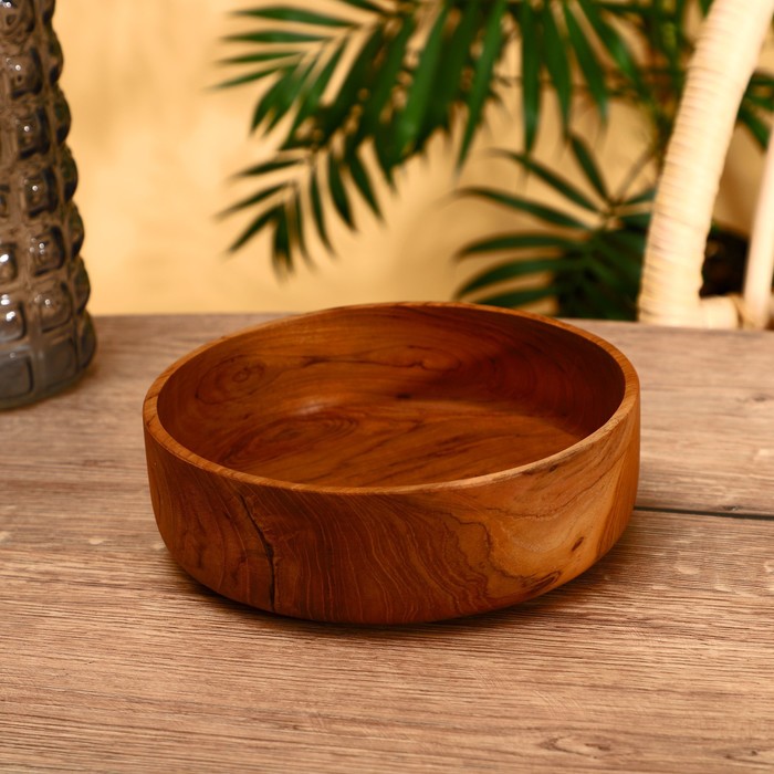 Салатник, 20×20×7 см, тиковое дерево - Фото 1