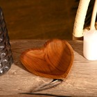 Тарелка "Сердце" 16х16х2 см, тиковое дерево - фото 5324139